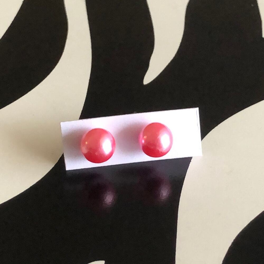 4 for $20 Pink Faux Pearl Stud Earrings